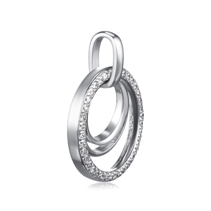 Срібна підвіска з фіанітами. Артикул SZDP00232-P/12/1