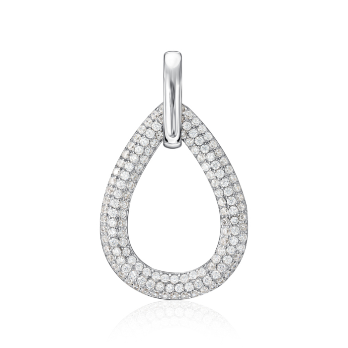 Срібна підвіска з фіанітами. Артикул SZDP00233-P/12/1