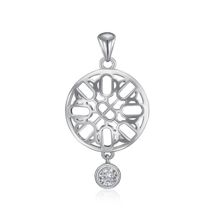 Срібна підвіска з фіанітом. Артикул SZDP00239-P/12/1