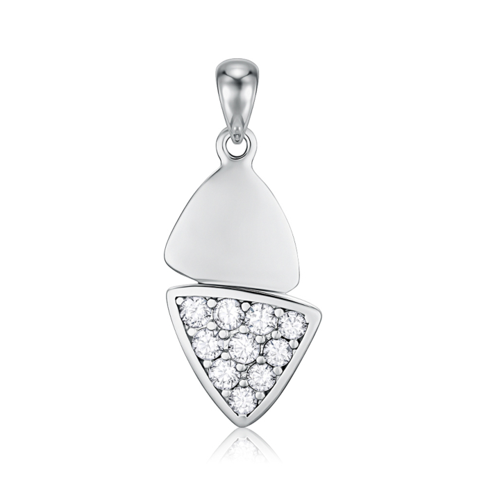 Срібна підвіска з фіанітами SZDP00260-P/12/1