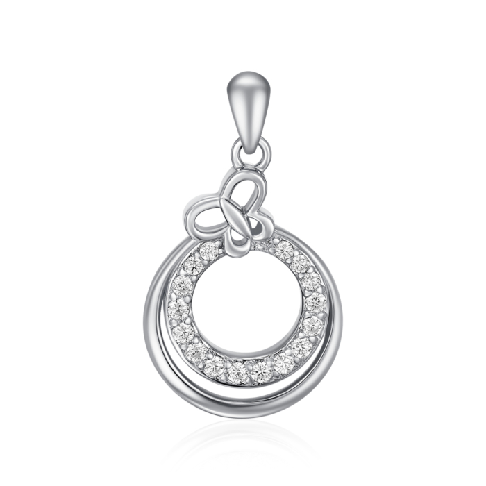 Срібна підвіска з фіанітами. Артикул SZDP00288-P/12/1