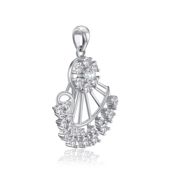 Срібна підвіска з фіанітами. Артикул SZDP00289-P/12/1