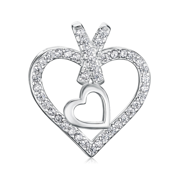 Срібна підвіска з фіанітами SZDP00305-P/12/1