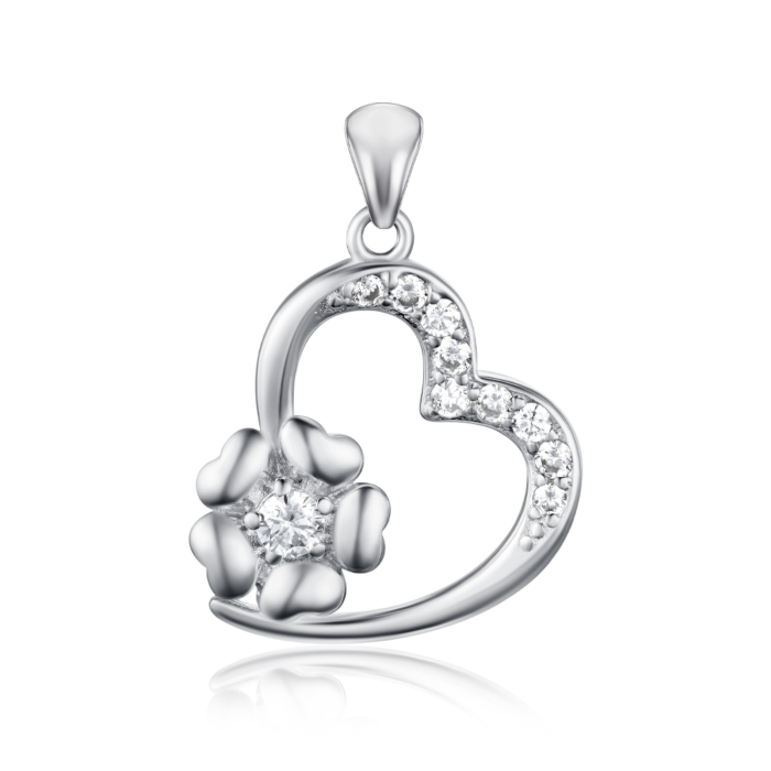 Срібна підвіска з фіанітами. Артикул SZDP00309-P/12/1
