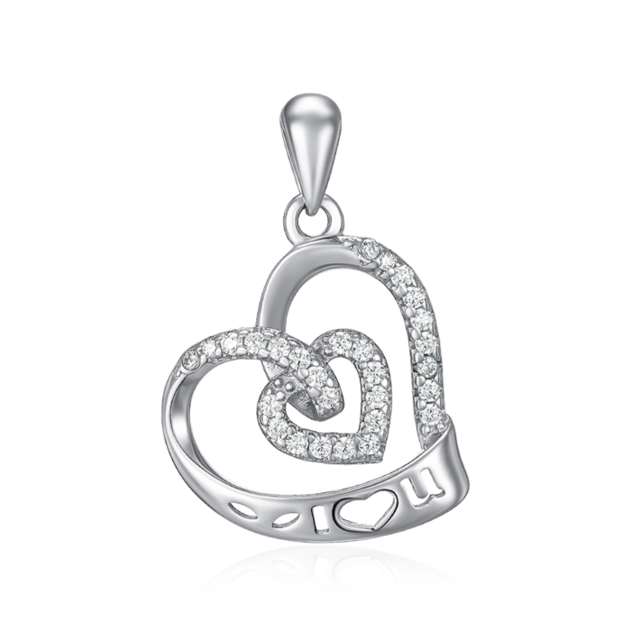 Срібна підвіска з фіанітами. Артикул SZDP00310-P/12/1