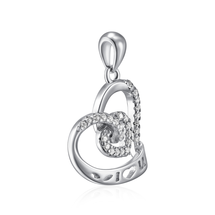 Срібна підвіска з фіанітами. Артикул SZDP00310-P/12/1