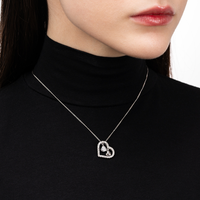 Срібна підвіска з фіанітами. Артикул SZDP00314-P/12/1