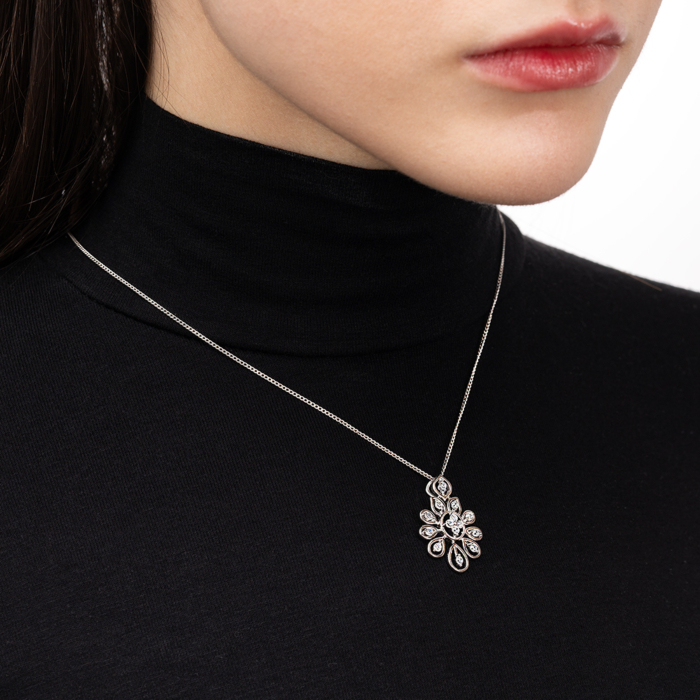 Срібна підвіска з фіанітами. Артикул SZDP00326-P/12/1