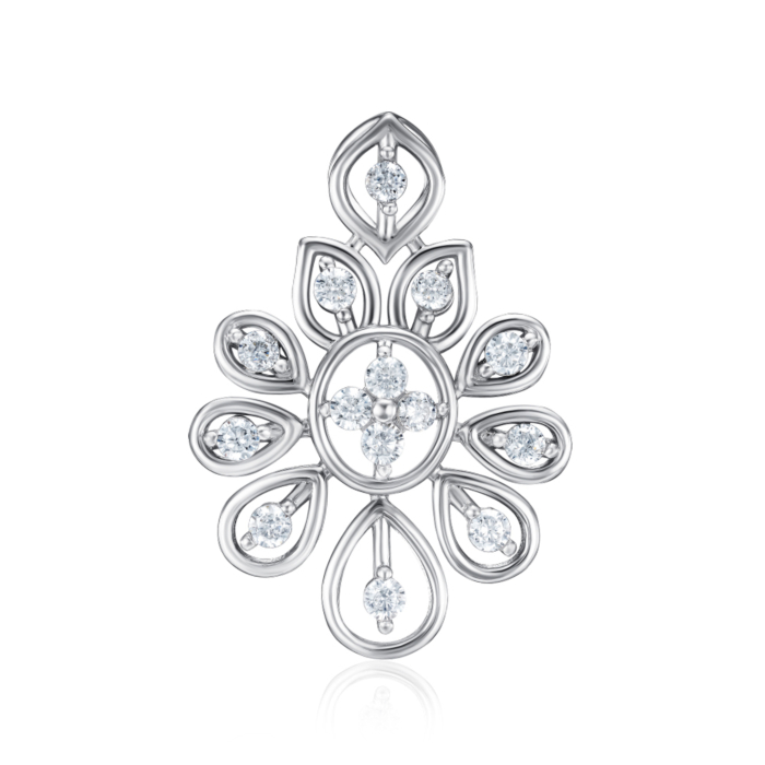 Срібна підвіска з фіанітами. Артикул SZDP00326-P/12/1