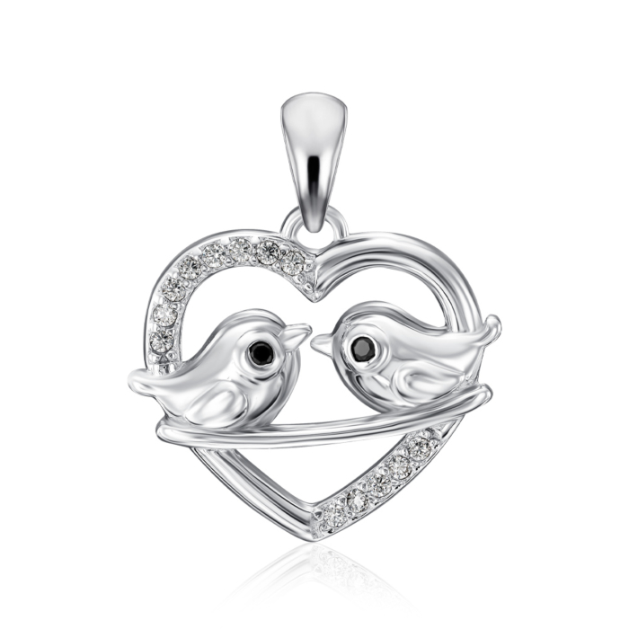 Срібна підвіска з фіанітами. Артикул SZDP00327-P/12/7