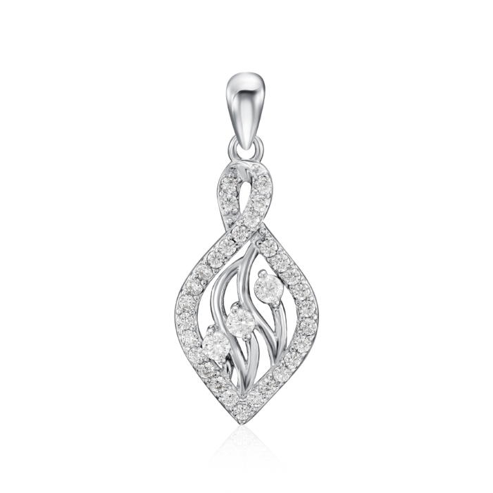 Срібна підвіска з фіанітами. Артикул SZDP00333-P/12/1