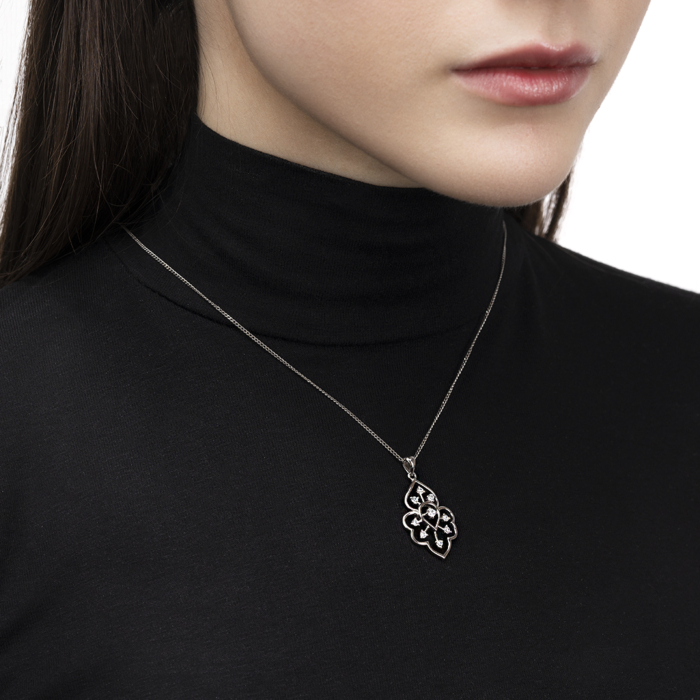 Срібна підвіска з фіанітами. Артикул SZDP00341-P/12/1