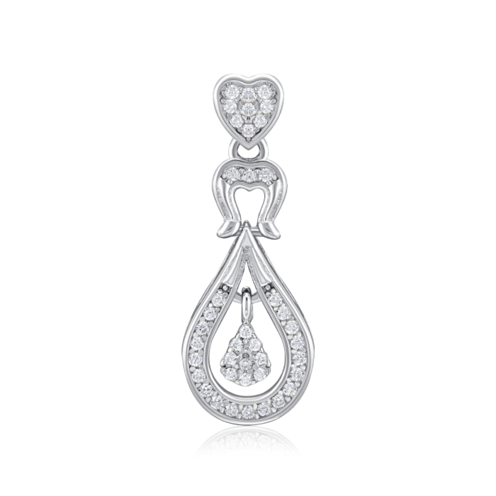 Срібна підвіска з фіанітами. Артикул SZDP00368-P/12/1