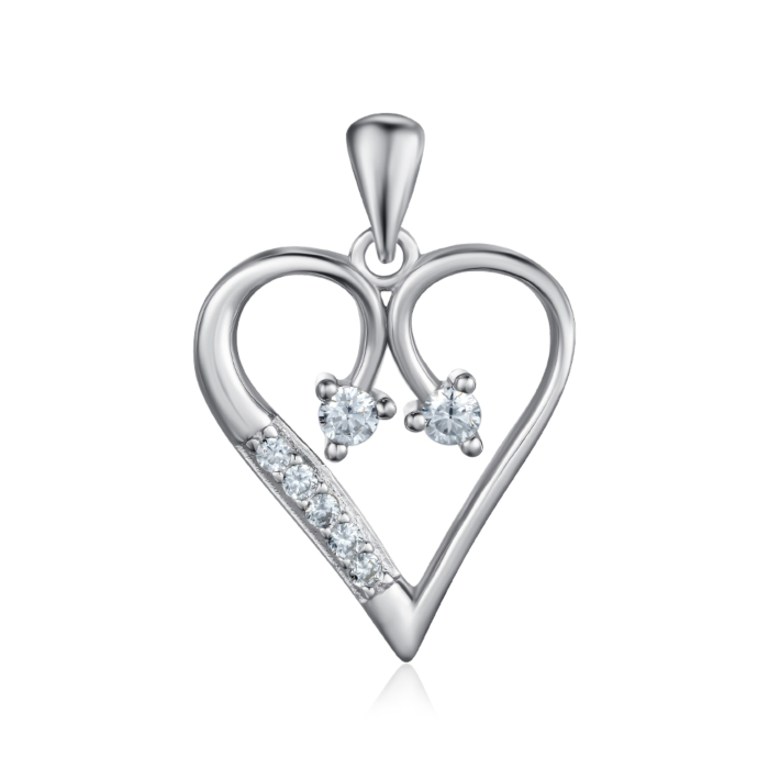 Срібна підвіска з фіанітами. Артикул SZDP00390-P/12/1