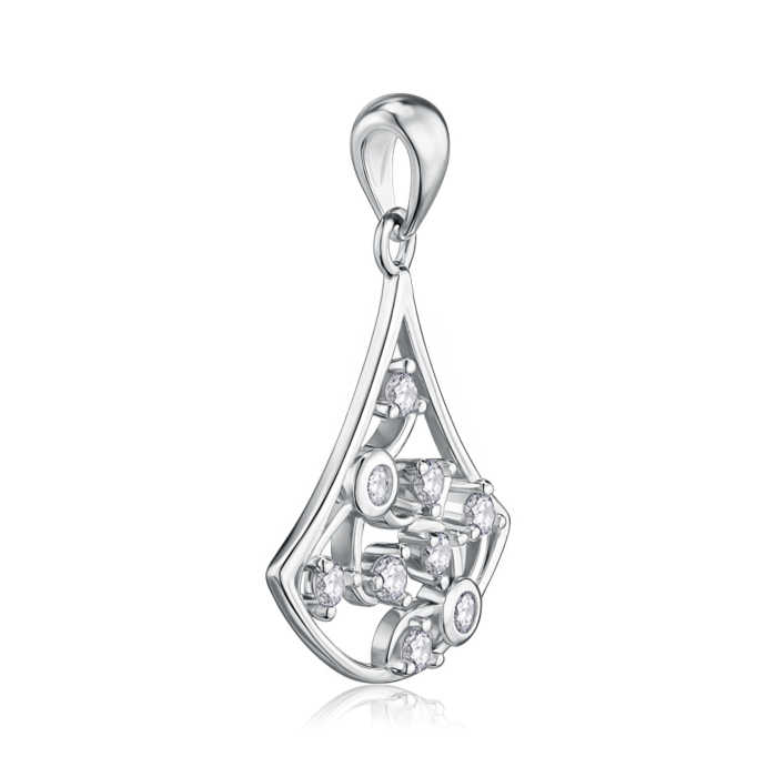 Срібна підвіска з фіанітами. Артикул SZDP00396-P/12/1