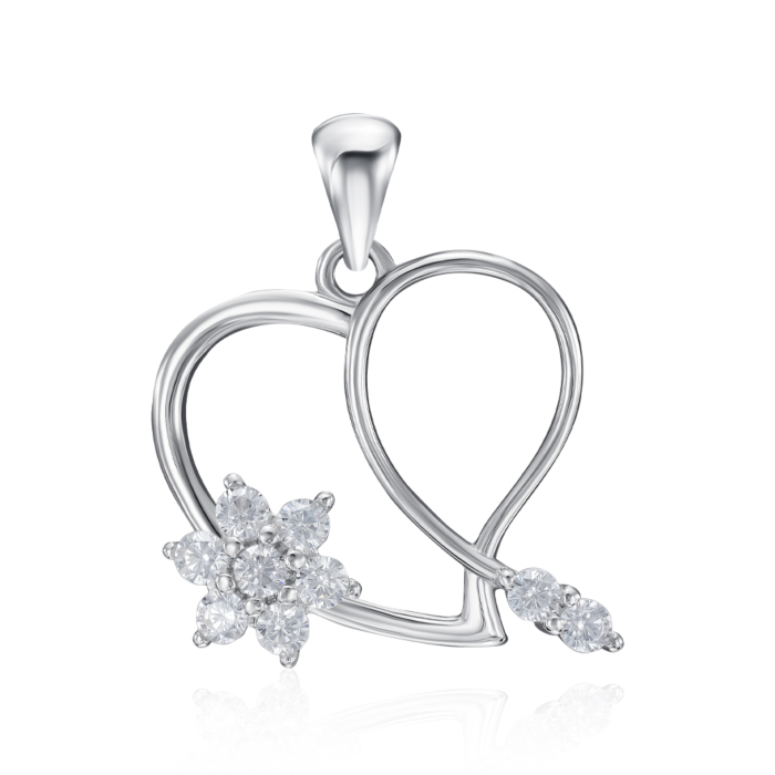 Срібна підвіска з фіанітами. Артикул SZDP00402-P/12/1