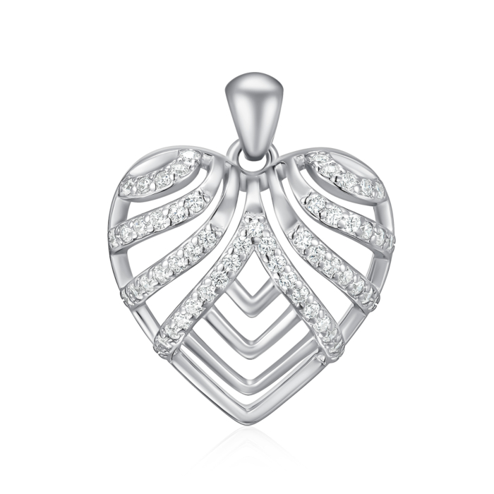 Срібна підвіска з фіанітами. Артикул SZDP00416-P/12/1