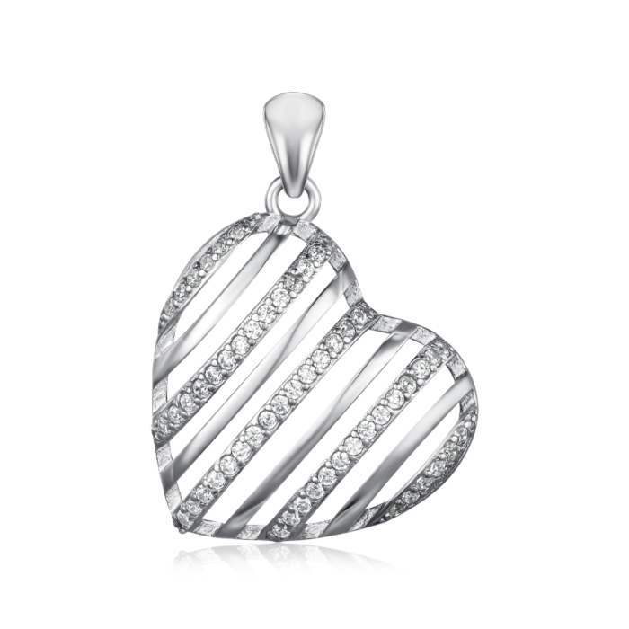 Срібна підвіска з фіанітами. Артикул SZDP00417-P/12/1