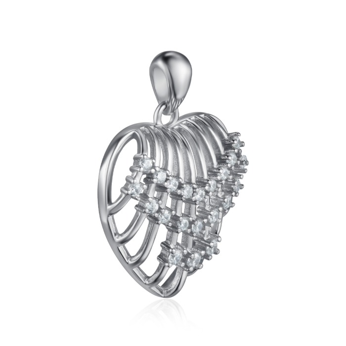 Срібна підвіска з фіанітами. Артикул SZDP00419-P/12/1