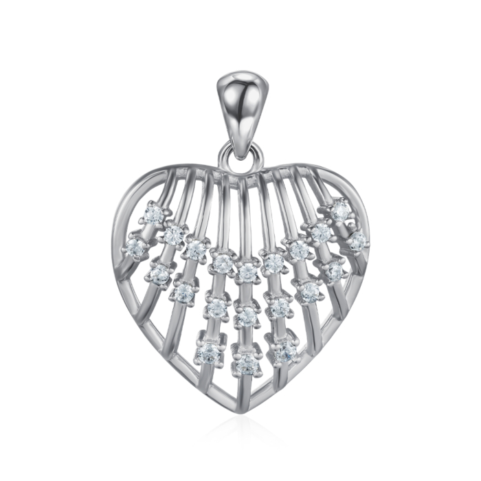 Срібна підвіска з фіанітами. Артикул SZDP00419-P/12/1