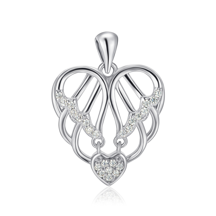 Срібна підвіска з фіанітами. Артикул SZDP00420-P/12/1