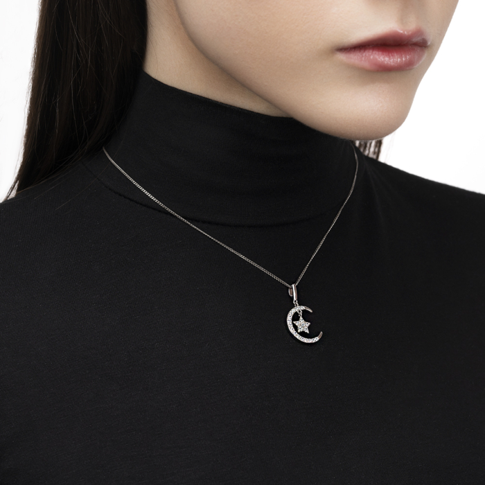 Срібна підвіска з фіанітами. Артикул SZDP00433-P/12/1