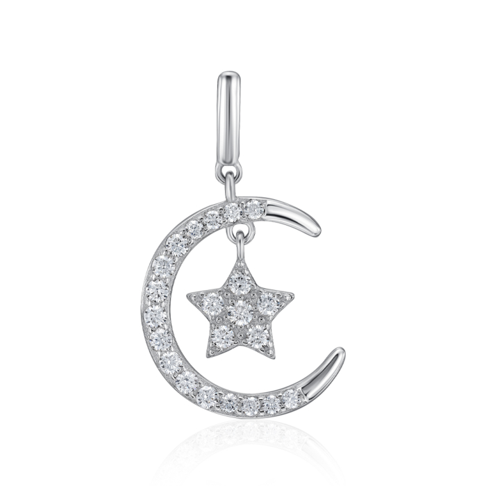 Срібна підвіска з фіанітами. Артикул SZDP00433-P/12/1