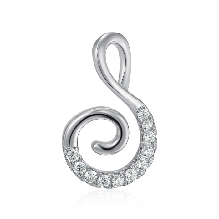 Срібна підвіска з фіанітами. Артикул SZDP00435-P/12/1
