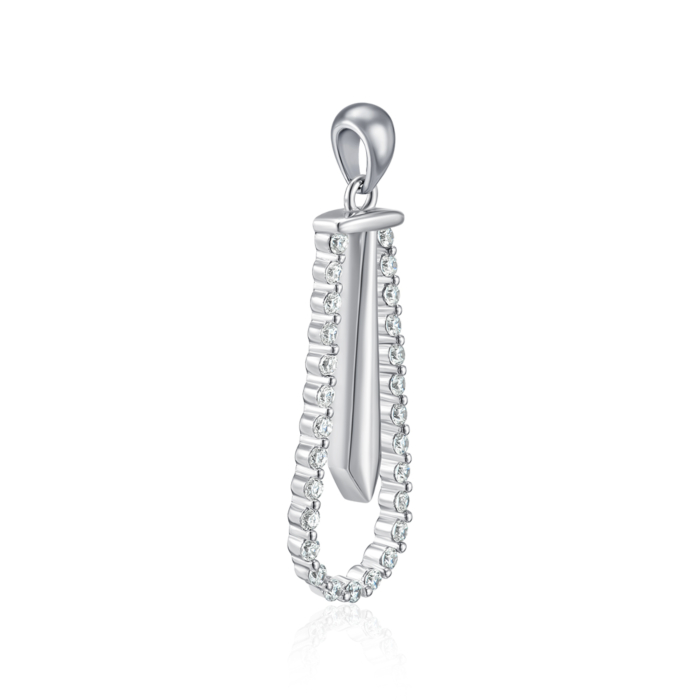 Срібна підвіска з фіанітами. Артикул SZDP00437-P/12/1