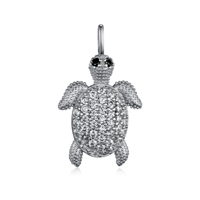 Срібна підвіска з фіанітами. Артикул SZDP00445-P/12/7
