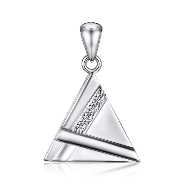 Срібна підвіска з фіанітами. Артикул SZDP00460-P/12/1