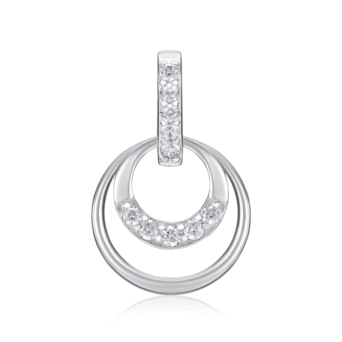 Срібна підвіска з фіанітами. Артикул SZDP00507-P/12/1
