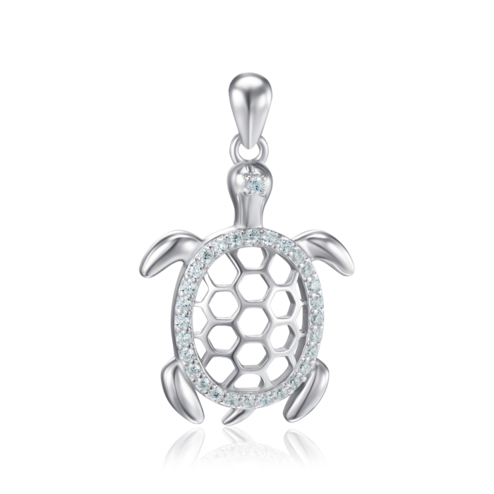 Срібна підвіска з фіанітами. Артикул SZDP00538-P/12/1