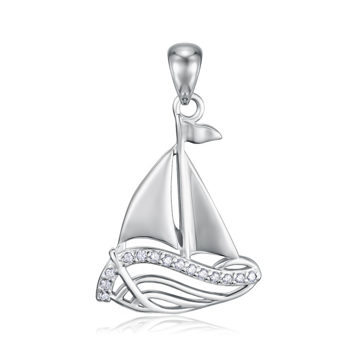 Срібна підвіска з фіанітами. Артикул SZDP00547-P/12/1
