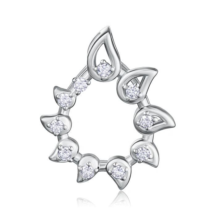 Срібна підвіска з фіанітами. Артикул SZDP00553-P/12/1