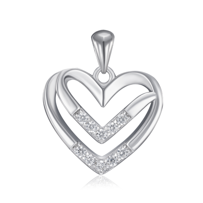 Срібна підвіска з фіанітами. Артикул SZDP00575-P/12/1