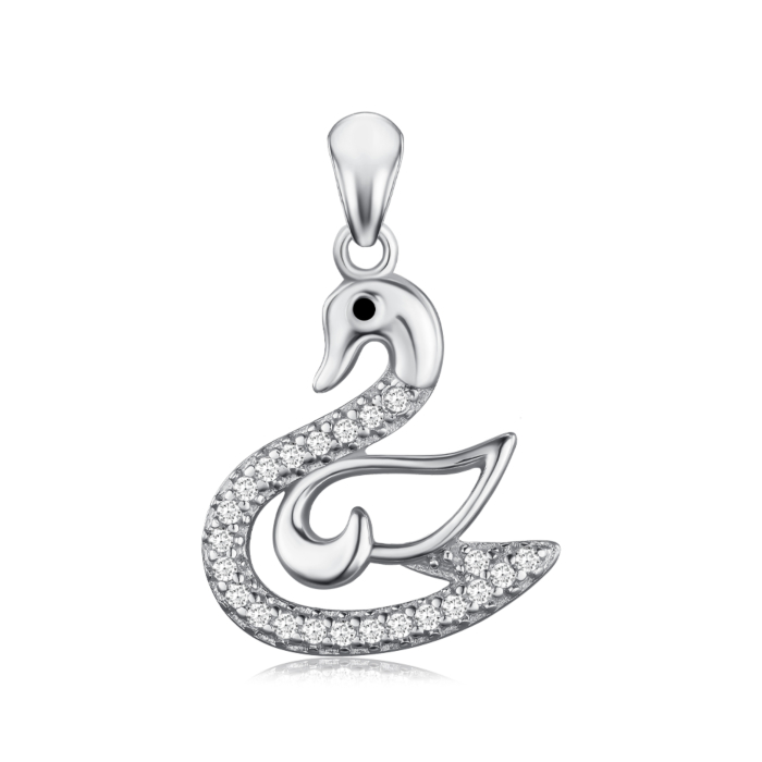 Срібна підвіска з фіанітами. Артикул SZDP00588-P/12/7