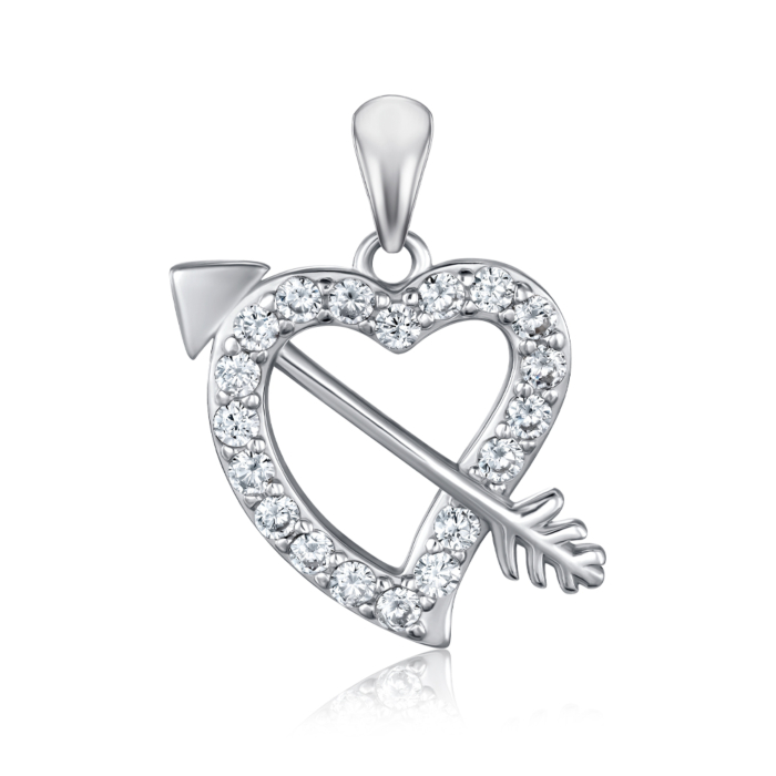 Срібна підвіска з фіанітами. Артикул SZDP00589-P/12/1