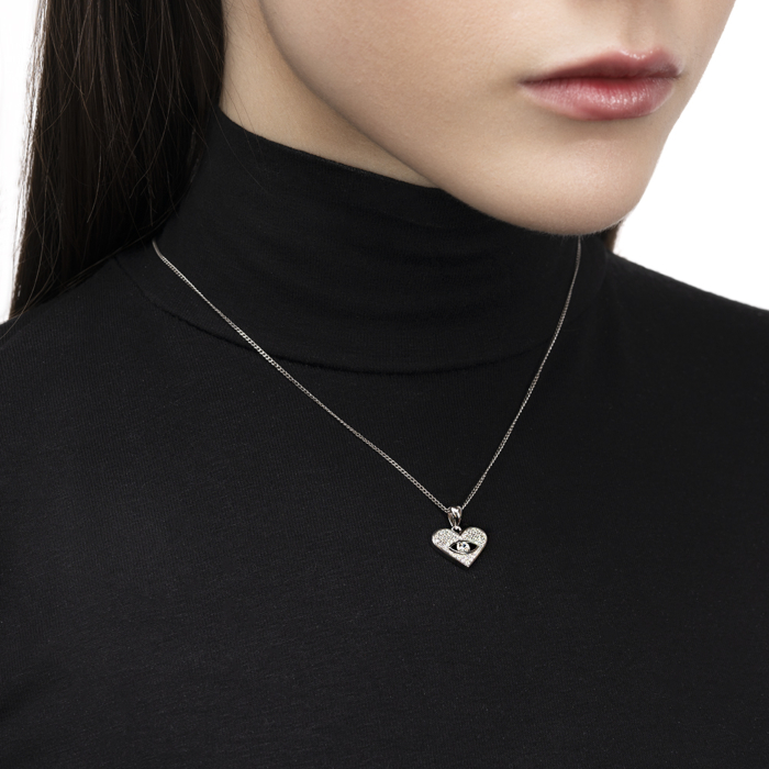 Срібна підвіска з фіанітами. Артикул SZDP00630-P/12/1