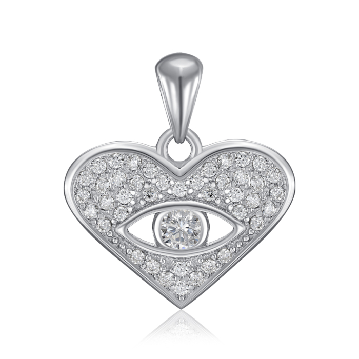 Срібна підвіска з фіанітами. Артикул SZDP00630-P/12/1