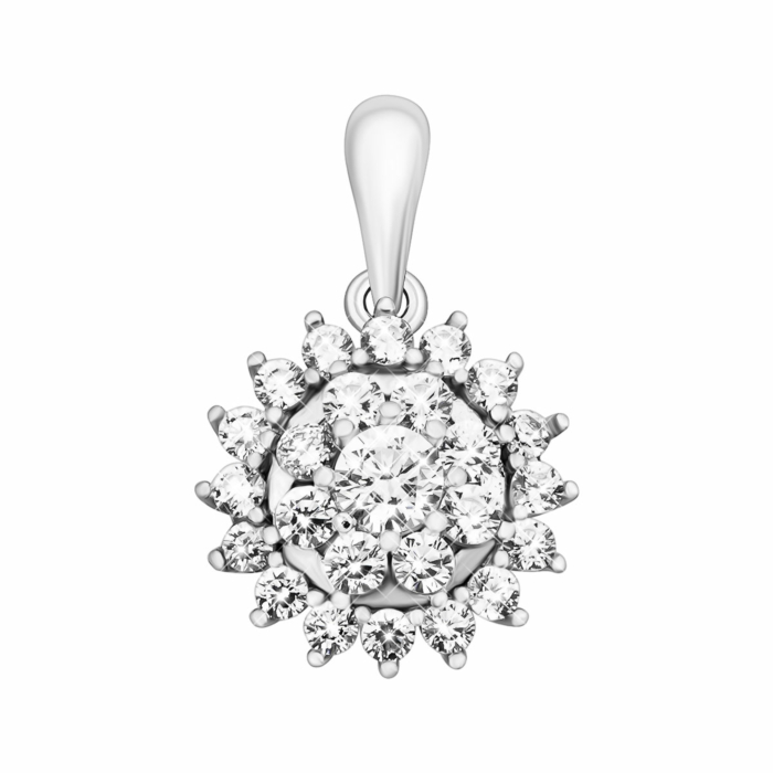 Срібна підвіска з фіанітами. Артикул UG5SZDP00938
