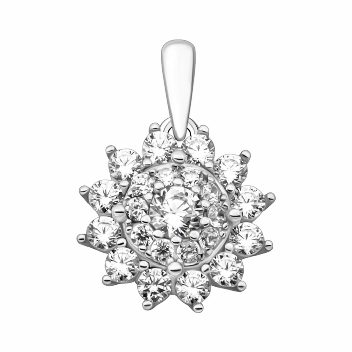 Срібна підвіска з фіанітами. Артикул UG5SZDP00956