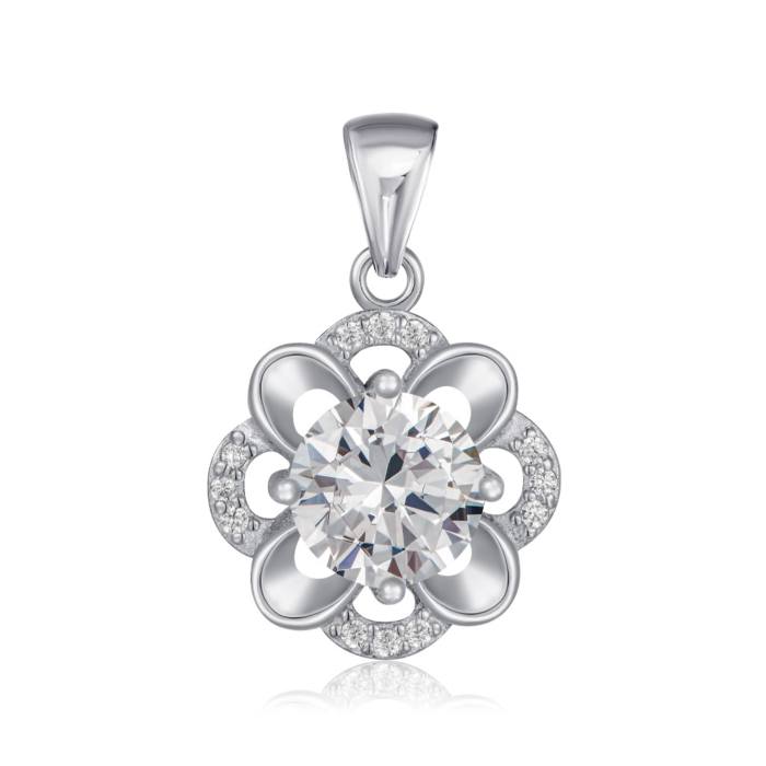 Срібна підвіска з фіанітами. Артикул SZDP01710-P/12/1