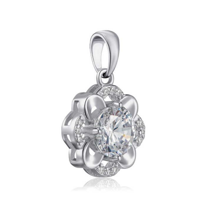 Срібна підвіска з фіанітами. Артикул SZDP01710-P/12/1
