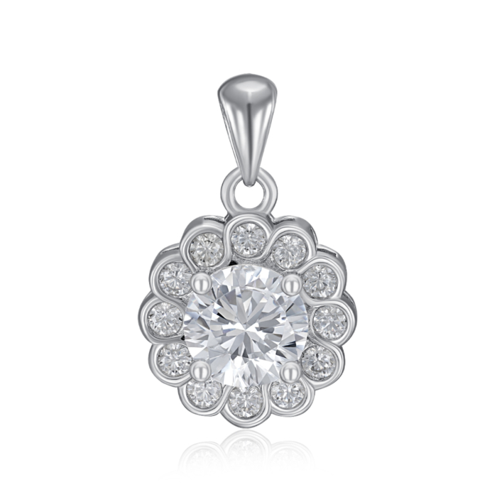 Срібна підвіска з фіанітами. Артикул SZDP01714-P/12/1