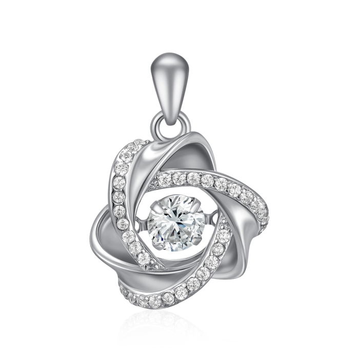 Срібна підвіска з фіанітами. Артикул SZDP01716-P/12/1