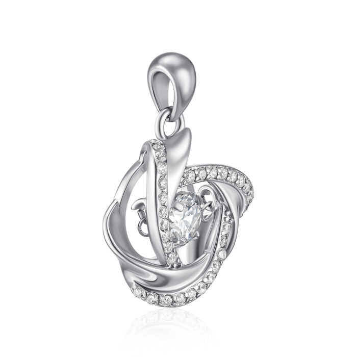 Срібна підвіска з фіанітами. Артикул SZDP01716-P/12/1
