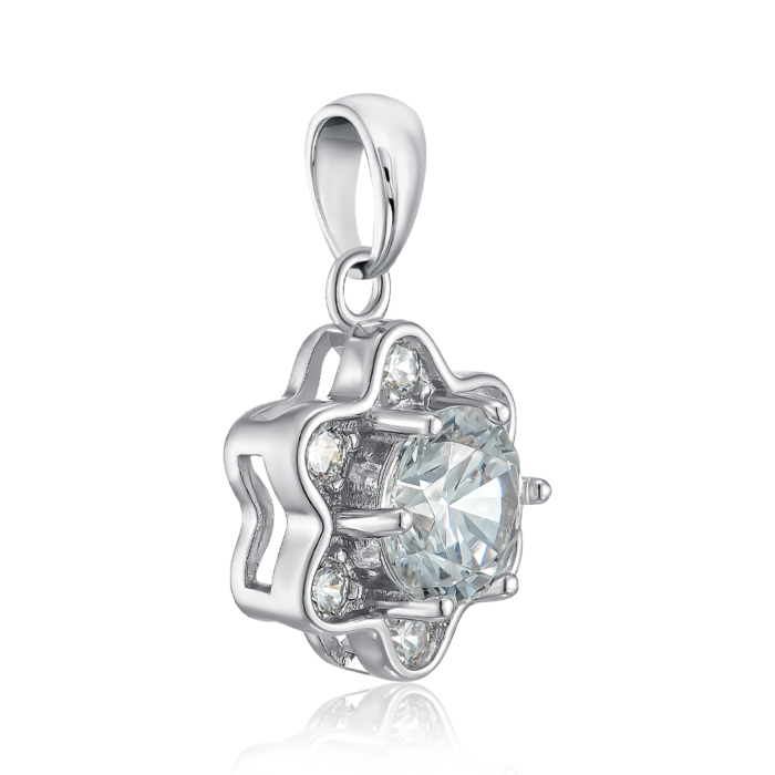 Срібна підвіска з фіанітами. Артикул SZDP01717-P/12/1