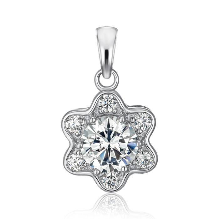 Срібна підвіска з фіанітами. Артикул SZDP01717-P/12/1