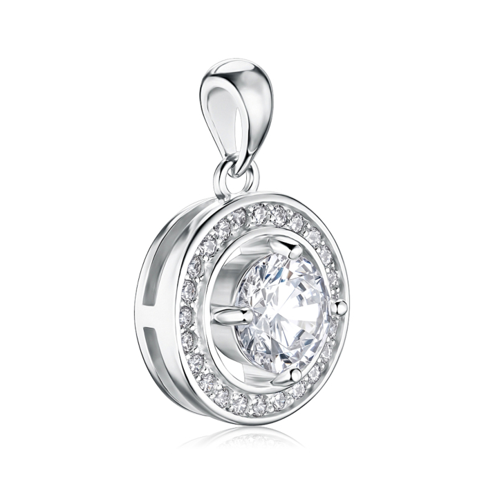 Срібна підвіска з фіанітами SZDP01735-P/12/1